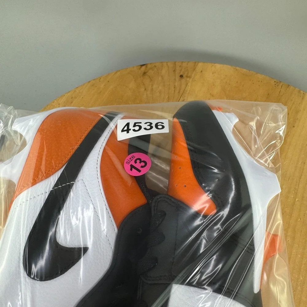 Nike Jordan 1 Low TD Mens Size 13 Football Cleats Shattered Backboard Orange NEW